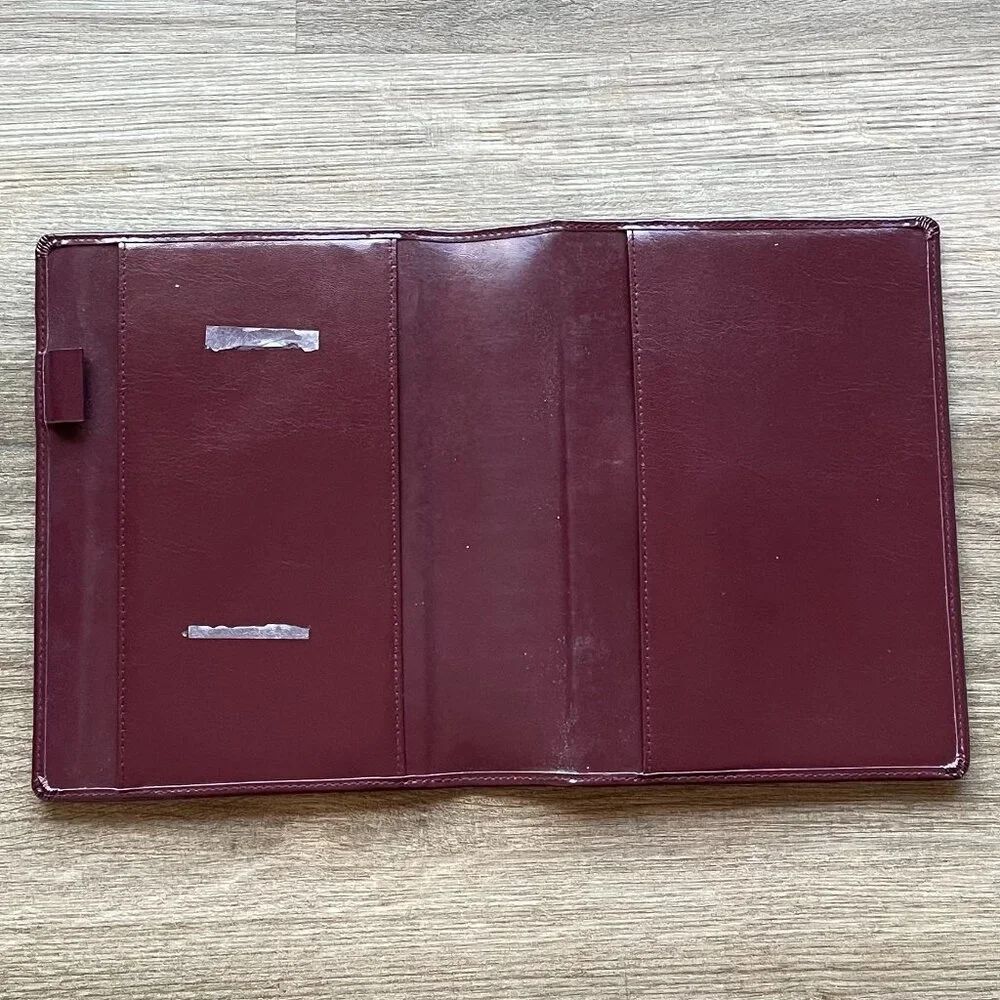 Franklin Covey Burgundy Smooth Leather Planner/Notebook Cover 7